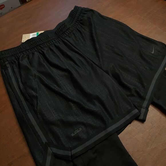 Nike LeBron DNA 3-in-1 Black Basketball Shorts FZ1058-010 Long Tight Men's XL - Picture 2 of 7